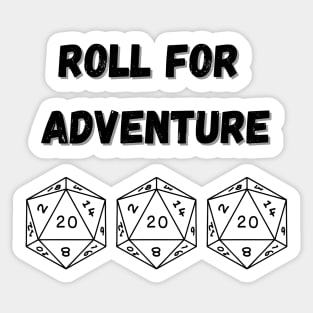 Roll for Adventure Sticker